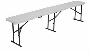 Скамейка на открытом воздухе Nils Camp NC3404, белый цв., 183 см x 28 см x 43 см