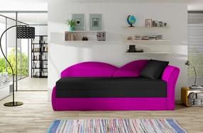 Sofa Aga Alova 04, Alova 76, juoda sp., dešininė, 218 x 80 cm x 77 cm
