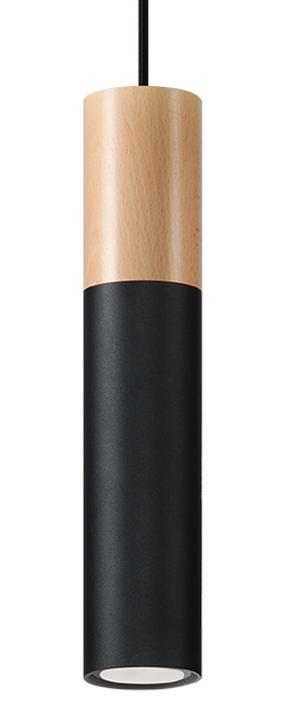 Šviestuvas kabinamas Sollux Pablo 1, GU10, 1 x 40 W, juoda sp./smėlio sp. / juoda sp.