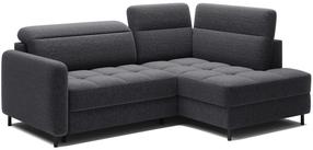 Kampinė sofa - lova Barea, grafito sp., dešininė, 208 x 160 cm x 100 cm