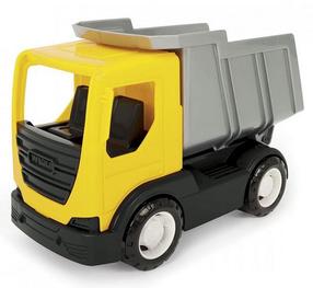 Игрушечный самосвал Wader Tech Truck Tipper 35362, черный цв./желтый цв./серый цв.