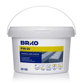 Līme universālā līme Briko PVA D1, 10 kg, balta krās.