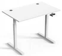 Datorgalds regulējams augstums Up Up Ragnar W-57021PT/W-D22-20N, 75 cm x 120 cm, 73 - 123 cm, balta krās.