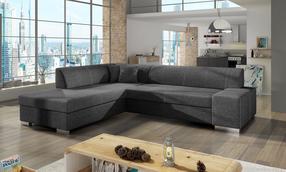 Kampinė sofa Porto Sawana 05, tamsiai pilka sp., kairinė, 217 x 278 cm x 74 cm
