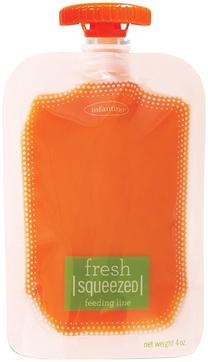 Pakuotė košės saugojimui Infantino Squeeze Pouches, 118 ml, 6+ mėn., plastikas, skaidri sp.