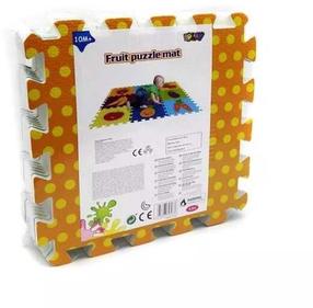 Kilimėlis kūdikiams - dėlionė I-Play Fruit 803933, 86 cm x 86 cm, 9 vnt, įvairių spalvų