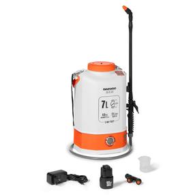 Akumuliatorinis sodo purkštuvas Daewoo DSA 7Li Mix, 7 l, su manometru