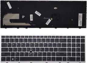 Portatīvo datoru tastatūras HP KB314942 for HP Elitebook 850 G5 755 G5 ZBook 15u G5 with backlight, Angļu (US), melna krās.