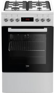 Dujinė viryklė Beko FSE52320DWD, su apšvietimu, balta sp. Prekė su pažeista pakuote.