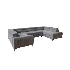 Kampinė sofa Louis Poco 4, pilka sp., dešininė, 202 x 347 cm x 92 cm