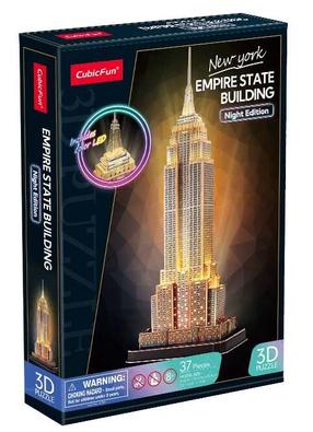 3D пазл Cubicfun Empire State Building, 14.2 см x 19.2 см, 37 шт., многоцветный