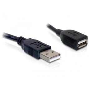 Провод Delock USB/USB USB 2.0 A male, USB 2.0 A female, 0.15 м, черный цв.