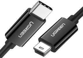 Vads Ugreen, Mini USB/USB, 100 cm, melna krās.