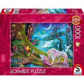 Pusle Schmidt Where Unicorn And Elf Say Goodnight 59790, 49.3 cm x 69.3 cm, 1000 tk, mitmevärviline