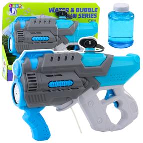 Rotaļlietu ūdens pistole Lean Toys Water & Bubbles, 35 cm Zila krās./Pelēka krās.