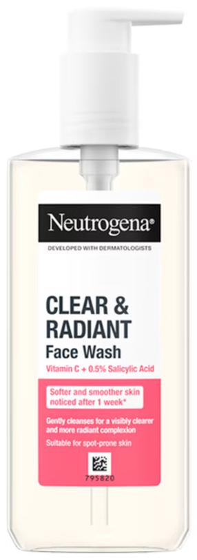 Очищающее средство для лица Neutrogena Clear & Radiant, 200 мл