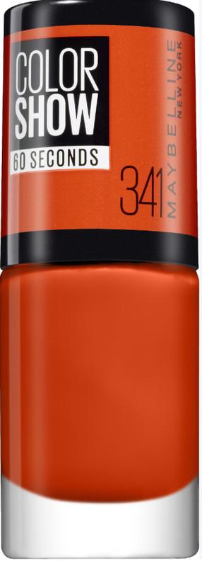 Küünelakk Maybelline Color Show 60 Seconds, 341 orange attach, 7 ml
