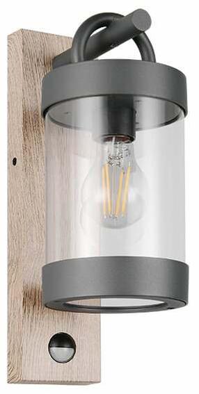 Āra sienas lampa Trio Sambesi, 28W, E27, IP44, koka krās., 12.5 cm x 33 cm