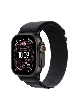 Viedpulkstenis Apple Watch Ultra 3 GPS + Cellular 49mm MF0V4ET/A, black titanium korpuss ar black alpine loop siksniņu, M