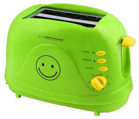 Тостер Esperanza Smiley EKT003, зеленый цв.