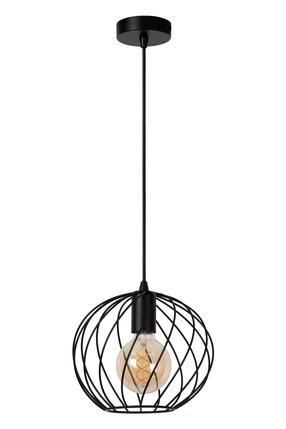 Lampa griesti Lucide Danza, E27, 1 x 40 W, melna krās. / melna krās., 25 x 25 cm