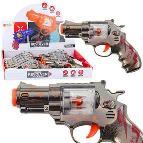 Žaislinis ginklas Lean Toys Revolver, 18 cm Sidabro sp.