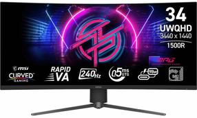 Monitorius MSI MPG, 346CQRFDE X24, Rapid VA, 240 Hz, UWQHD, 34"