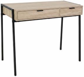 Rašomasis stalas su stalčiais Akord Furniture Factory Zentia, 100 cm x 45 cm, 80.5 cm, juoda sp./sonoma ąžuolo sp.