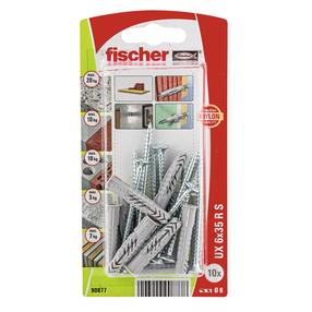Dībelis Fischer, skrūves, 6 mm x 35 mm, 10 gab.