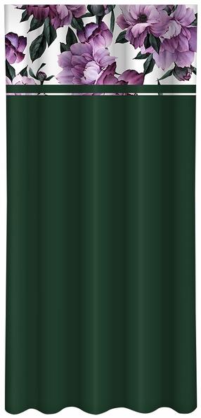 Nakts aizkari ZMK-037, balts krās./tumši zaļa krās./violeta krās., 160 cm x 250 cm