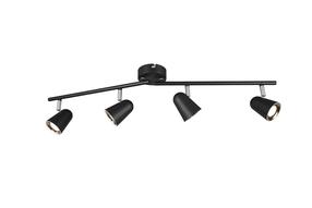 Šviestuvas lubų Reality Toulouse Toulouse R82124131, LED, 4 x 3.5 W, juoda sp. / sidabro sp.
