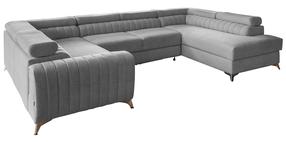 Kampinė sofa Louis Gojo 4, pilka sp., dešininė, 202 x 347 cm x 92 cm