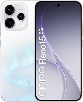Mobilusis telefonas Oppo Reno 15 5G, 512 GB, balta sp.