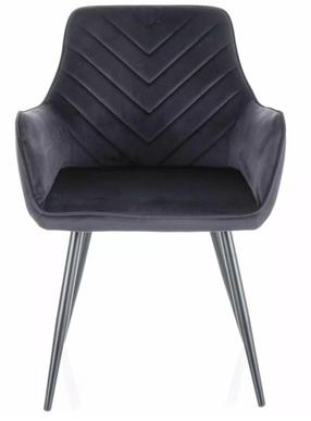 Valgomojo kėdė Fig Velvet, matinė, juoda sp., 47 cm x 57 cm x 85 cm