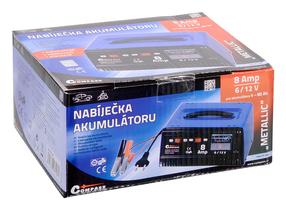 Akumuliatoriaus įkroviklis Compass Metallic, 6 - 12 V, 8 A