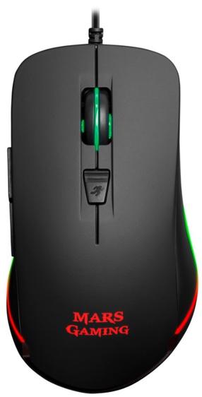 Juhtmega mänguhiir Mars Gaming MM118, usb type-a, must v./punane v.