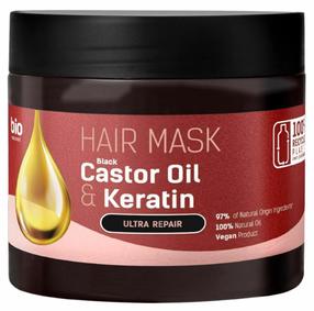 Matu maska Bio Naturell Ultra Repair Black Castor Oil & Keratin, 295 ml