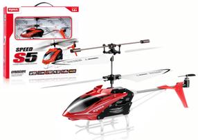 Rc helikopters Syma S5 14869, sarkana krās.