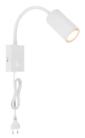Lampa sienas Globo Robby 57911WW, GU10, 1 x 25 W, balta krās. / balta krās.