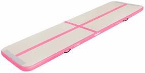 Pripučiamas gimnastikos kilimėlis Rebel Pro Aitrack, balta sp./rožinė sp., 500 cm x 100 cm x 10 cm