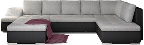 Kampinė sofa Giovanni Berlin 01, Soft 11, juoda sp./pilka sp., kairinė, 200 x 340 cm x 88 cm