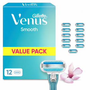Keičiamos skustuvo galvutės Gillette Venus Smooth, 12 vnt