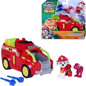 Набор фигурок, c аксессуарами Spin Master Paw Patrol Marshall Dino Rescue Fire Truck, красный цв.