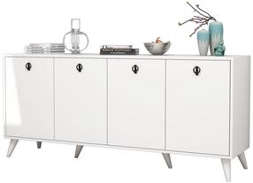 Комод Kalune Design Elite 1614, белый цв., 80 см x 45 см x 180 см