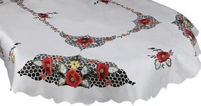Staltiesė ovalas OH-136, balta sp., 140 x 220 cm
