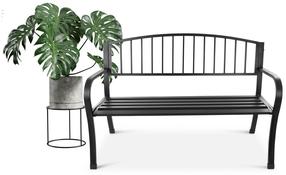 Lauko suoliukas Longwell Industrial, juoda sp., 53 cm x 125 cm x 82 cm
