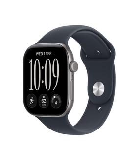 Išmanusis laikrodis Apple Watch Series 12 GPS + Cellular 42mm MJFY4ET/A, space grey aluminium korpusas su navy blue sport dirželiu - M/L