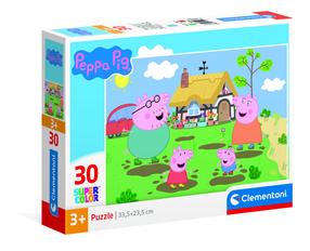 Dėlionė Clementoni Super Color Peppa Pig 20838, 33.5 cm x 23.5 cm, 30 vnt.