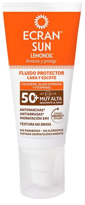 Лосьон для ухода за загаром Ecran Sun Protective Fluid Face & Neck SPF50, 50 мл