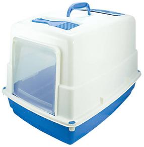 Suletud kassitualett Georplast Heidi, sinine v./valge v., 54 cm x 39 cm x 39 cm